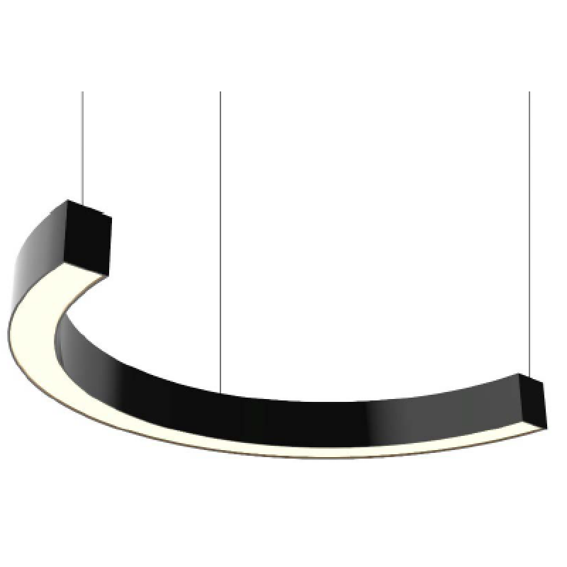 Підвісний світлодіодний LED світильник напівкільце для офісів і магазинів Підвісний світлодіодний LED світильник напівкільце для офісів і магазинів